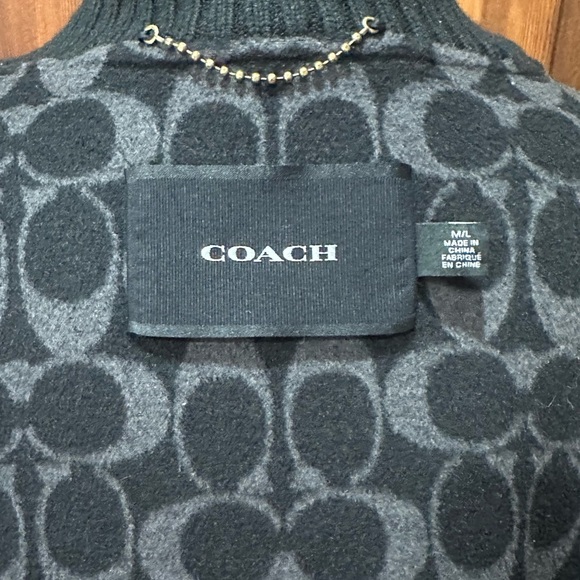 Coach Black Women's Sweater Cape with Belt - Picture 7 of 11